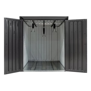 Westmann Metall-Fahrradgarage Velos 1 inkl. Boden 133 x 222 x 151 cm Schwarz