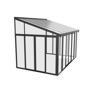 Vente-unique Selbsttragende Pergola Mathilda Anthrazitgrau 426 cm