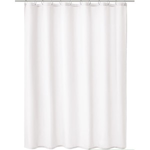 Schneeweißer Kleine Wolke Duschvorhang Kito, 180x200 cm, aus Polyester mit Ösen.