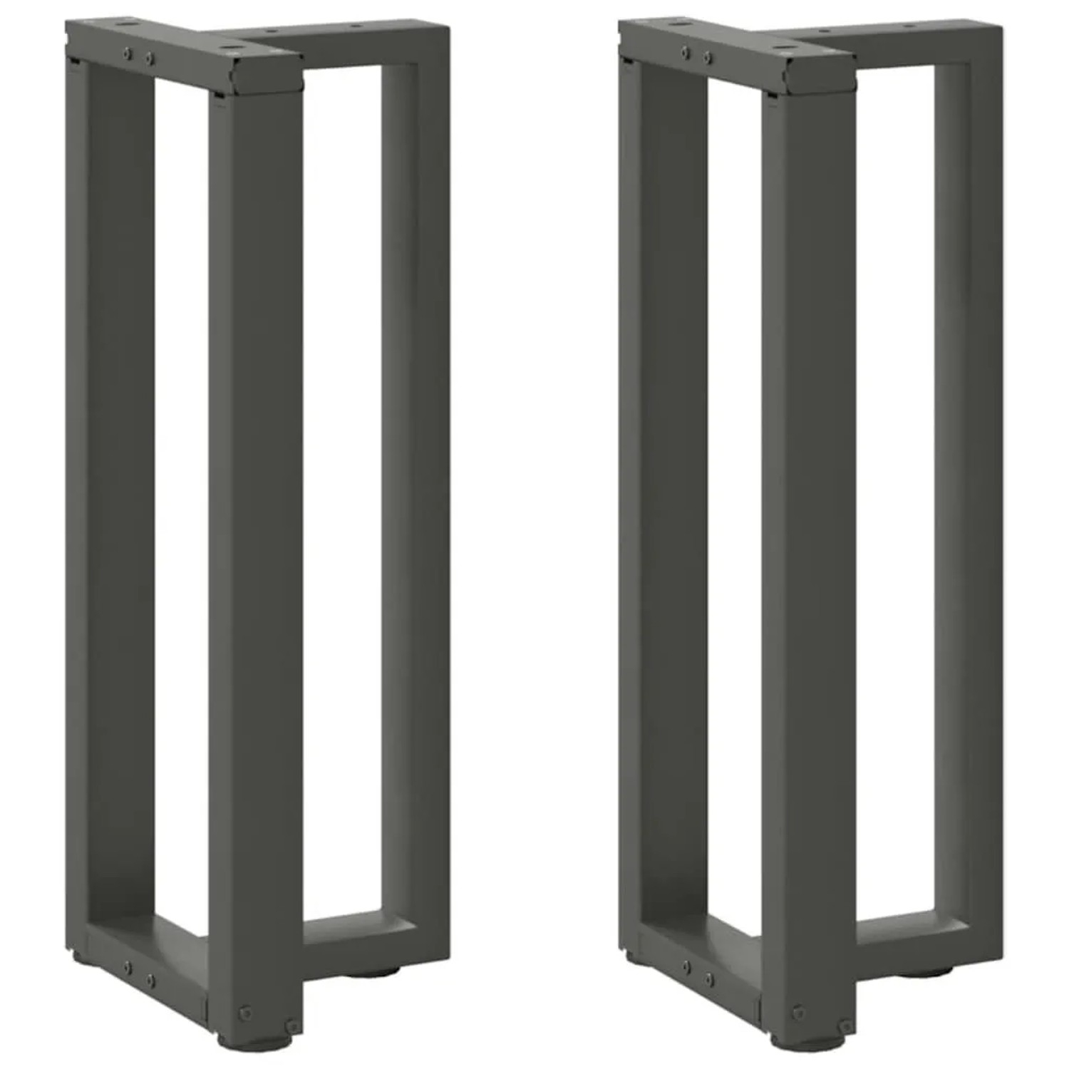 vidaXL Konsolentischbeine T-Form 2 Stk Anthrazit 38x25x72-73cm Stahl 4013046