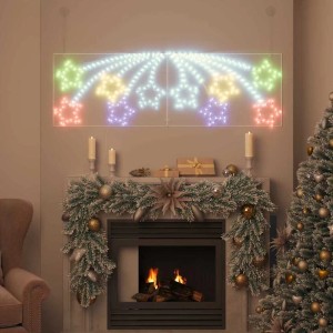 vidaXL Weihnachtsstern mit 432 LEDs Mehrfarbig 180 x 57 cm PVC 42018956