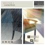 Grauer Tectake Rosarno Rattan Gartenstuhl mit Holzgestell, wetterfest, UV-beständig und wasserabweisendem Polster.
