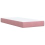 Rosa vidaXL Boxspringbett mit Matratze, 100x200 cm, Samt.