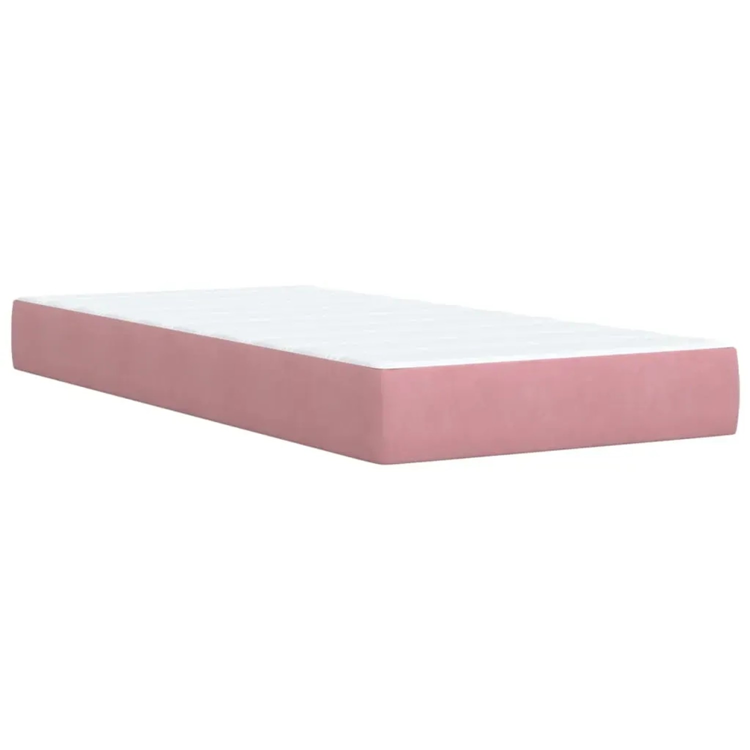 Rosa vidaXL Boxspringbett mit Matratze, 100x200 cm, Samt.