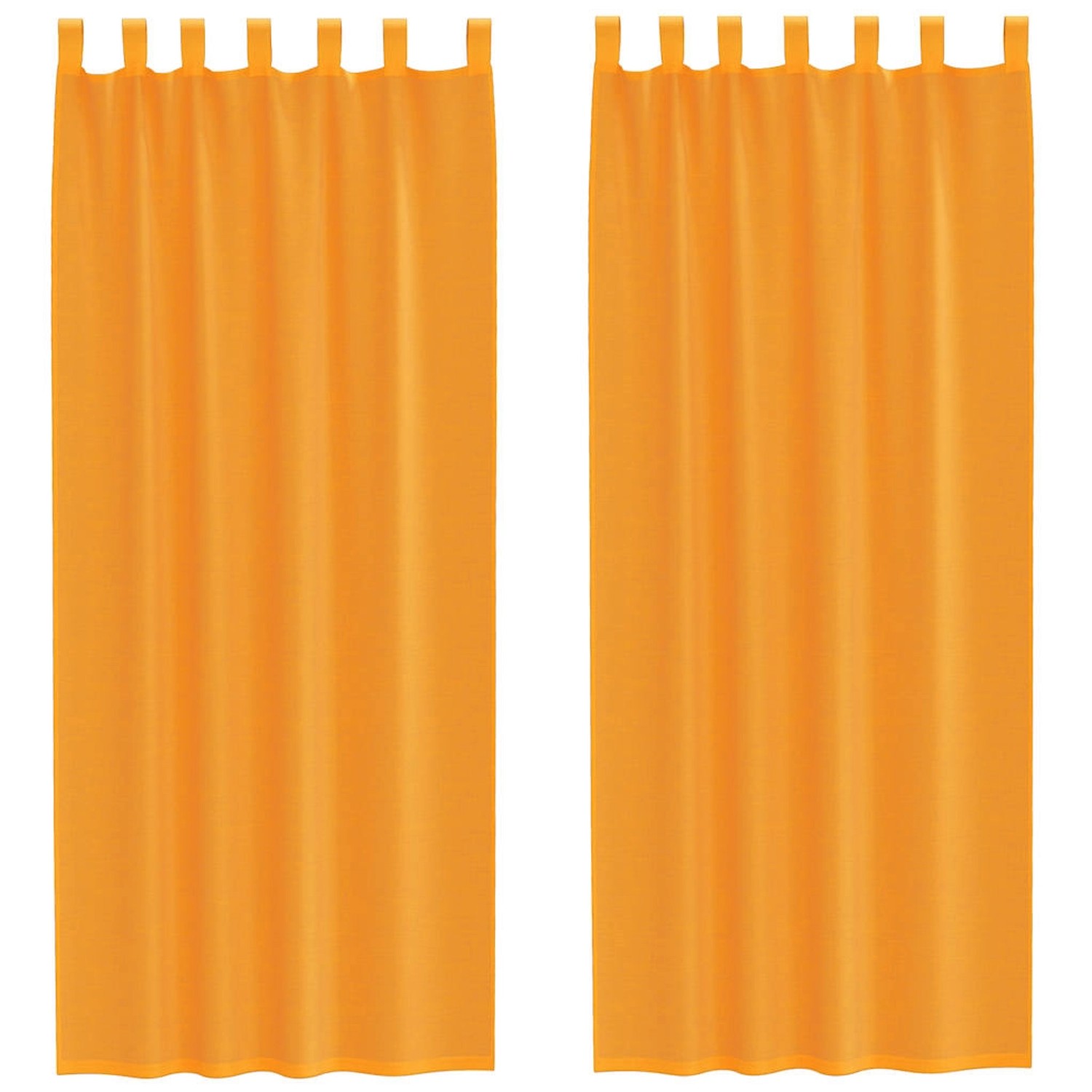 vidaXL Voile Vorhänge mit Schlaufen 2 Stk Orange 140x260 cm 4102285 günstig online kaufen