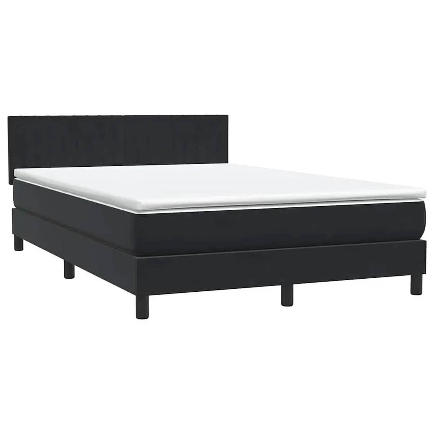 vidaXL Boxspringbett mit Matratze Schwarz 160x220 cm Samt 3316457 günstig online kaufen