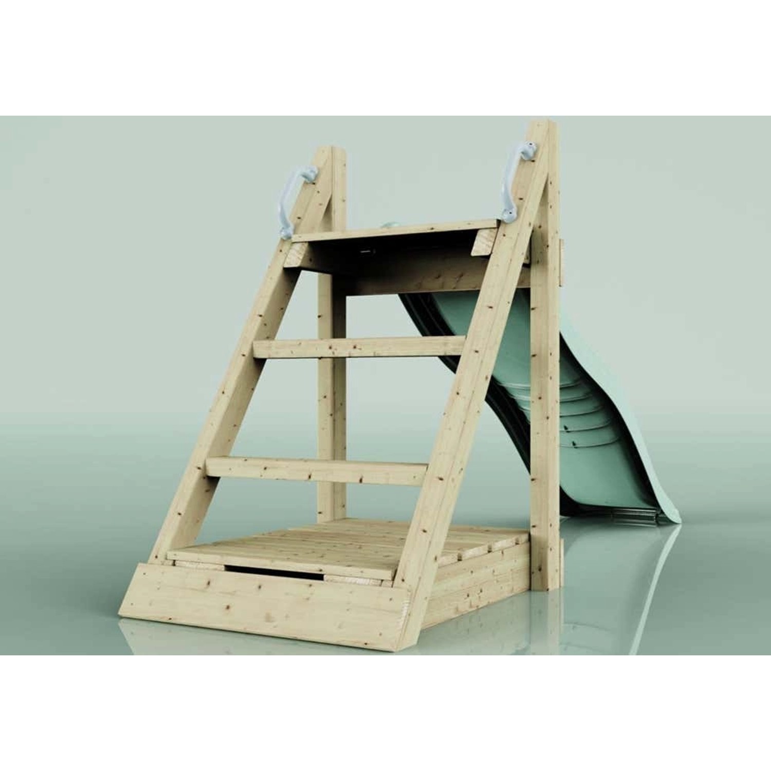 OutdoorToys Rutsche Leopard, 175cm, mintgrün. Kinderrutsche aus Holz für Spieltürme & Spielanlagen.