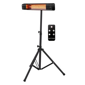 Echos Eco-3507 Heizstrahler mit Stativ, Fernbedienung und Timer. Elektrisches Heizgerät für Innen- und Außenbereiche.