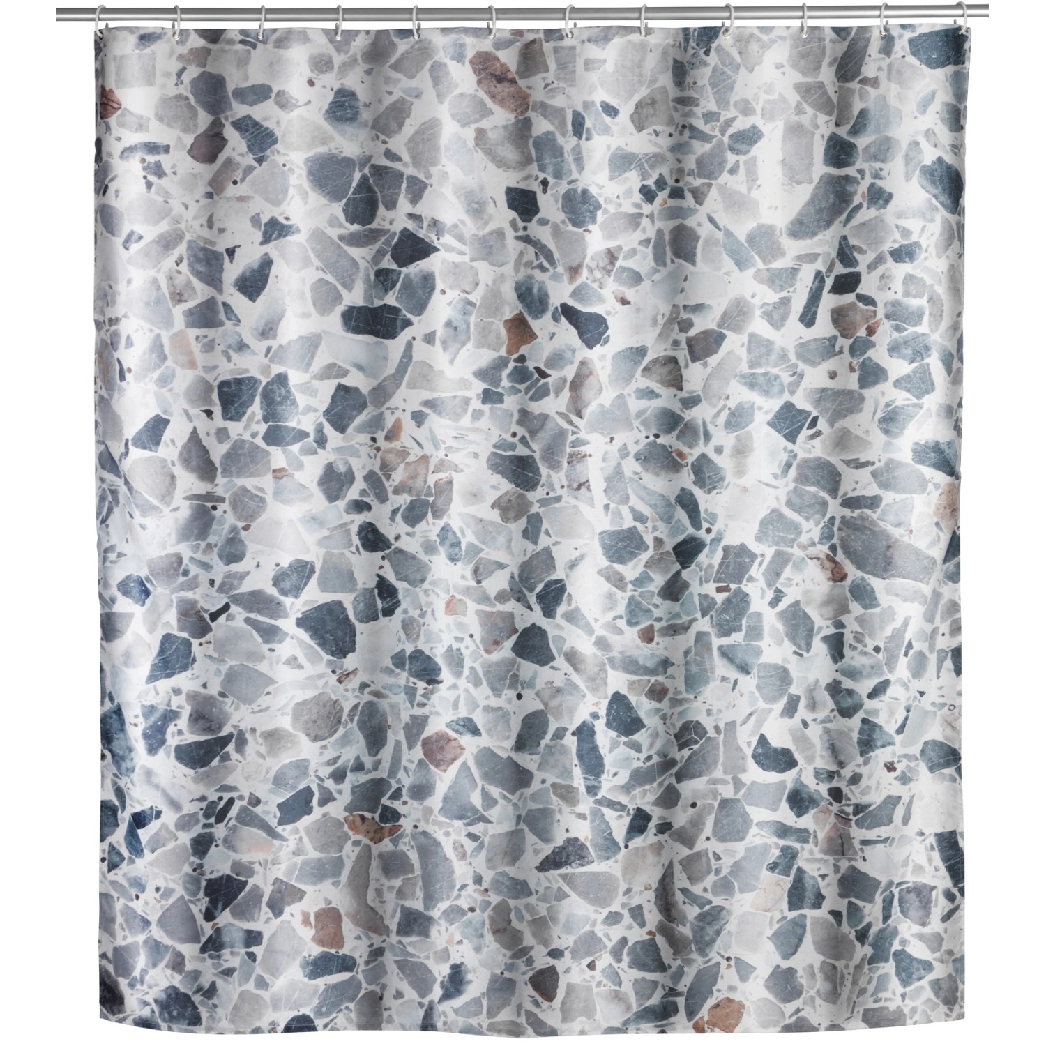 Wenko Duschvorhang Terrazzo Polyester 180 cm x 200 cm waschbar