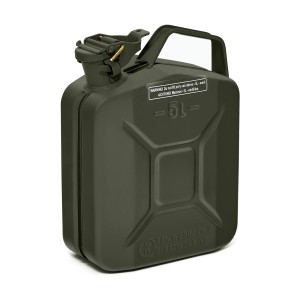 Bronzegrüner 5L Metall Kraftstoffkanister für Benzin, Diesel & E10. TÜV-geprüfter Reservekanister.