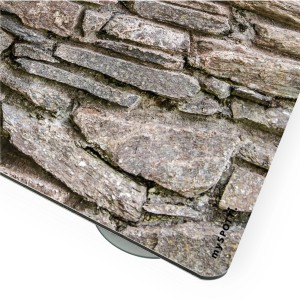 Myspotti Mini-Spritzschutzplatte Steinwand, 59x41cm, für die Küche.