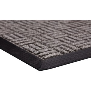 Graue OBI Fußmatte Textur, 40x60 cm, mit rutschfestem Rücken für den Innenbereich.