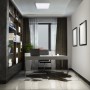 Ledvance Smart+ WiFi Panelleuchte Planon, rahmenlos, tunable white, 45x45 cm im modernen Arbeitszimmer.