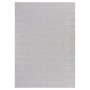 Silberner Ayyildiz Kurzflorteppich Sahara 280x370 cm mit geometrischem Muster.