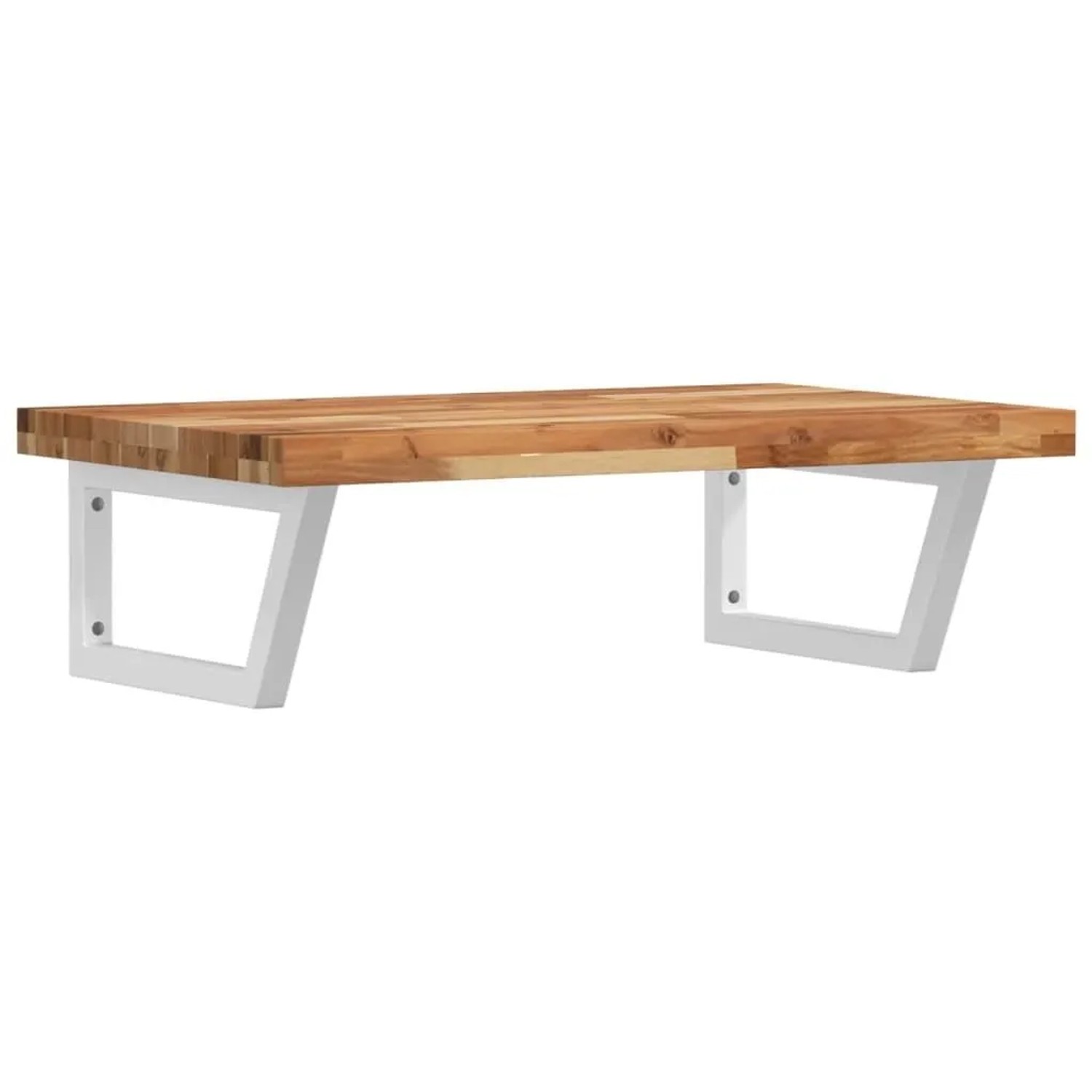 vidaXL Waschbeckenregal Wandmontage Stahl und Akazienholz 3302858