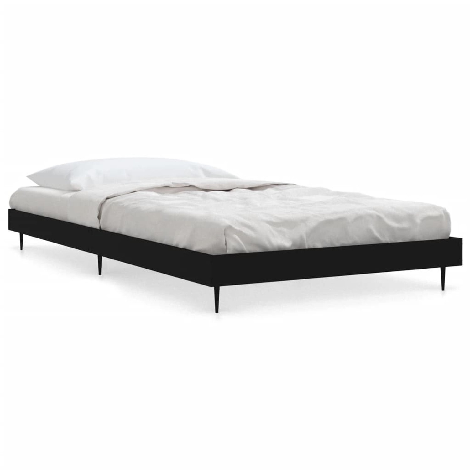 vidaXL Bettgestell Schwarz 90x190 cm Holzwerkstoff 832302 günstig online kaufen