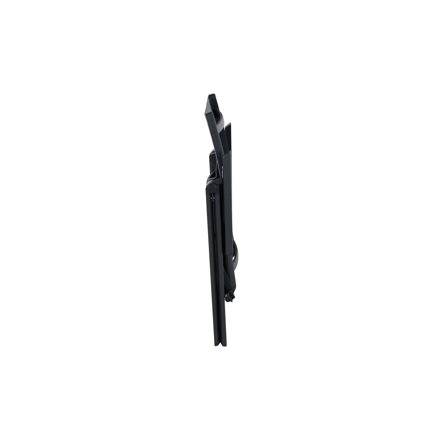 Zusammengeklappter, anthrazitfarbener Siena Garden Klappsessel Tauro, ideal für Garten & Balkon.