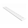 Weißes Stegblech Gitter 80x300 mm (RAL 9016) für Lüftung, Detailansicht.