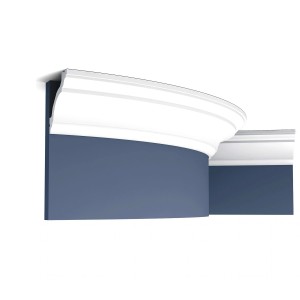 Flexible, weiße ORAC DECOR C213F LUXXUS Stuckleiste für Decken, 200 cm lang.