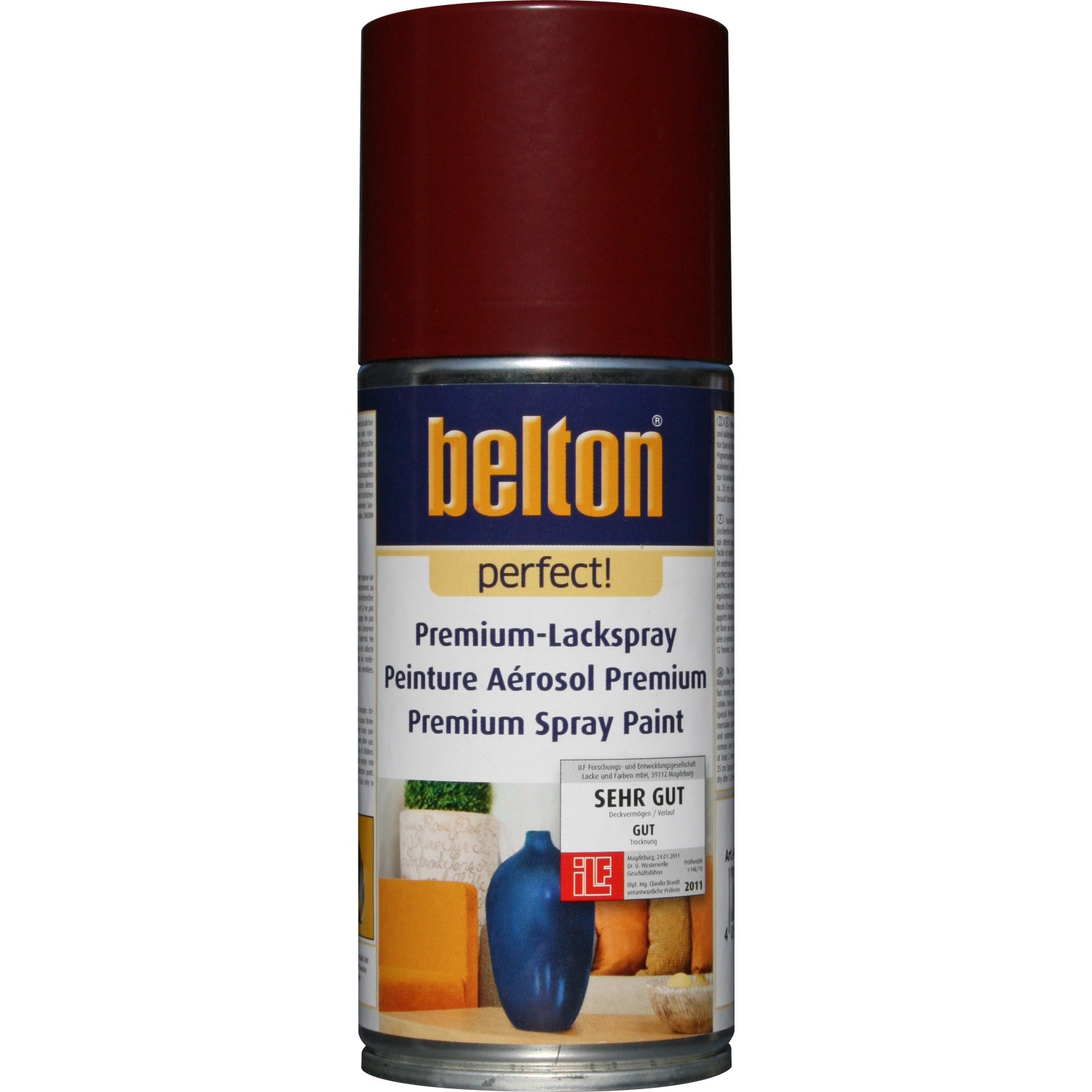 Belton Perfect Premium-Lackspray Dunkelrot seidenmatt 150 ml