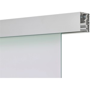 Smartline Abstandsprofil, 2000 mm, Aluminium in Silber Optik für Glastüren und Schiebetüren.