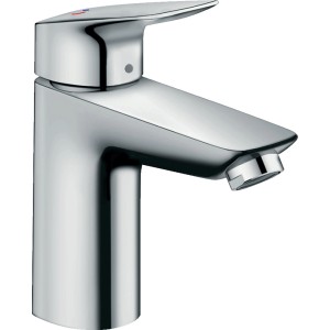 Hansgrohe Logis 100 Waschtischarmatur CoolStart, Einhebelmischer ohne Ablaufgarnitur, Chrom.
