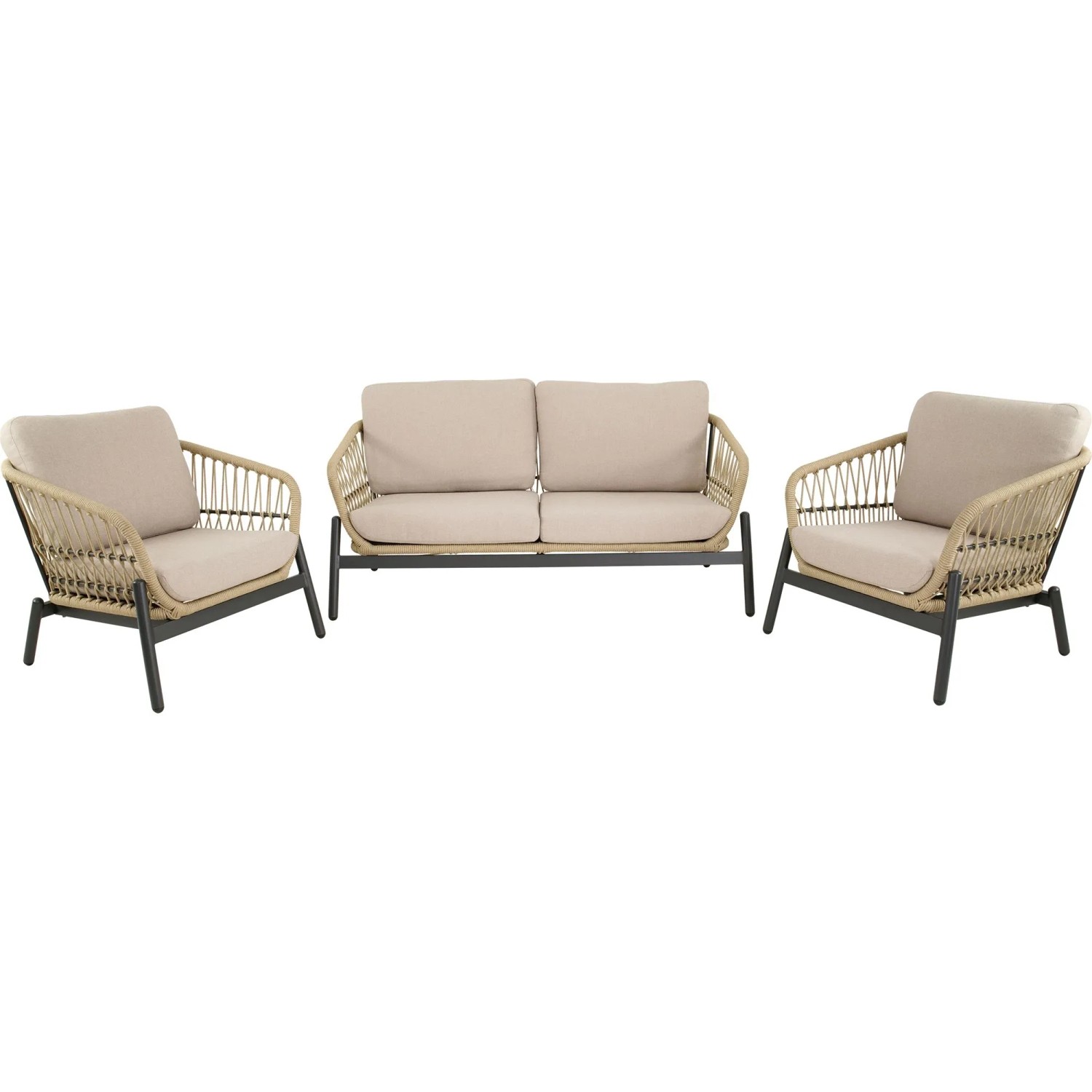 Lesli Lounge-Set Zavi 3-teilig Beige