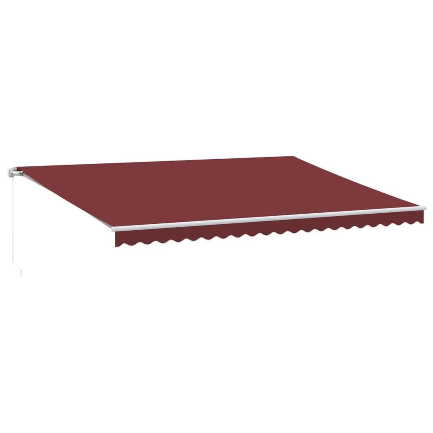 vidaXL Markise Manuell mit LED Weinrot 500x350 cm 3214991