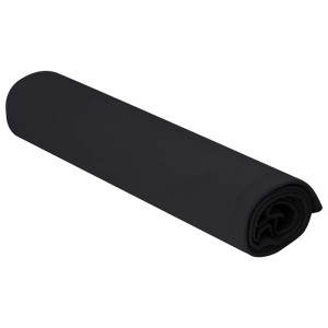 Gerolltes, schwarzes vidaXL Sporthandtuch, 2er-Set, 100x50 cm.