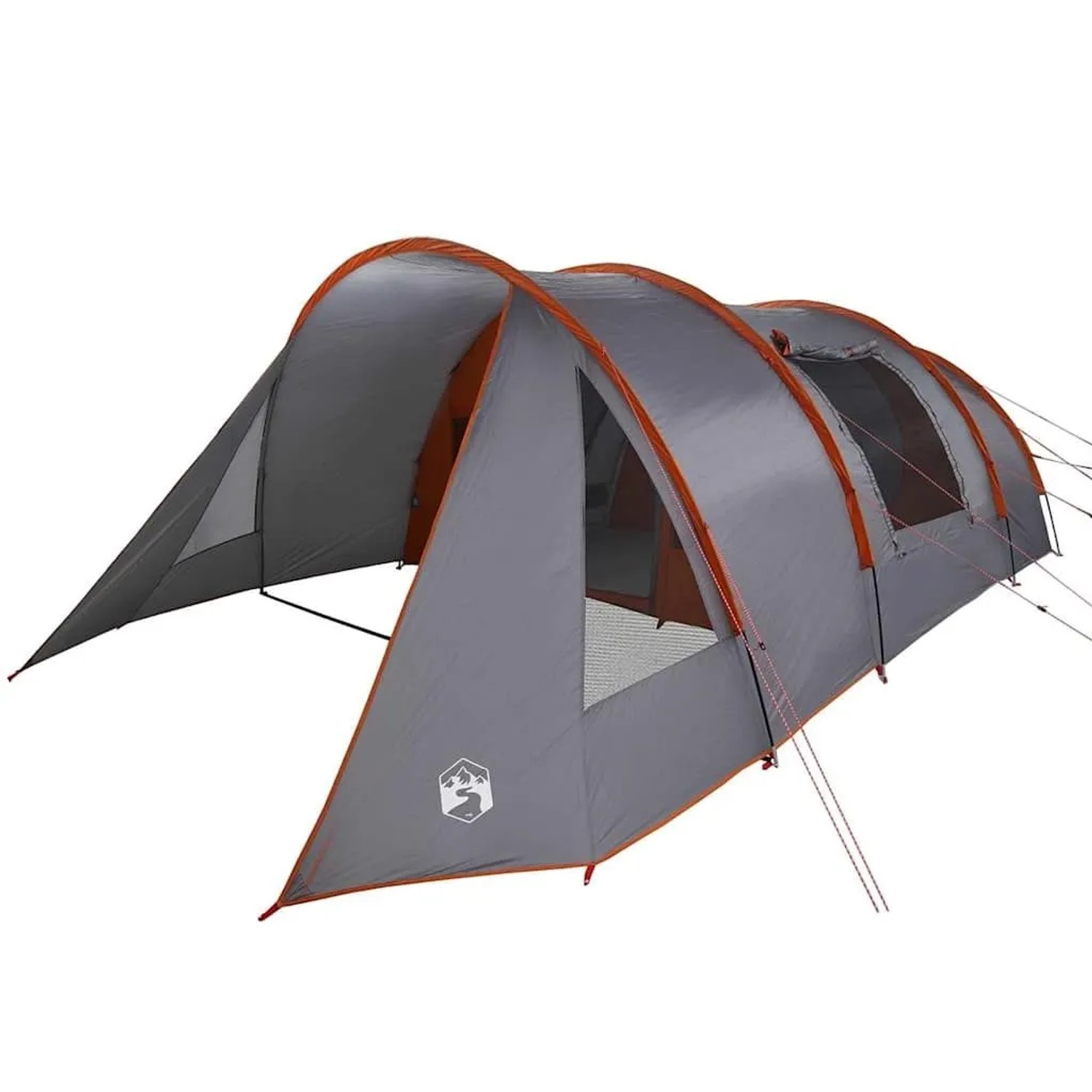 vidaXL Tunnelzelt mit Dach Grau und Orange 778 x 356 x 210 cm 42004043