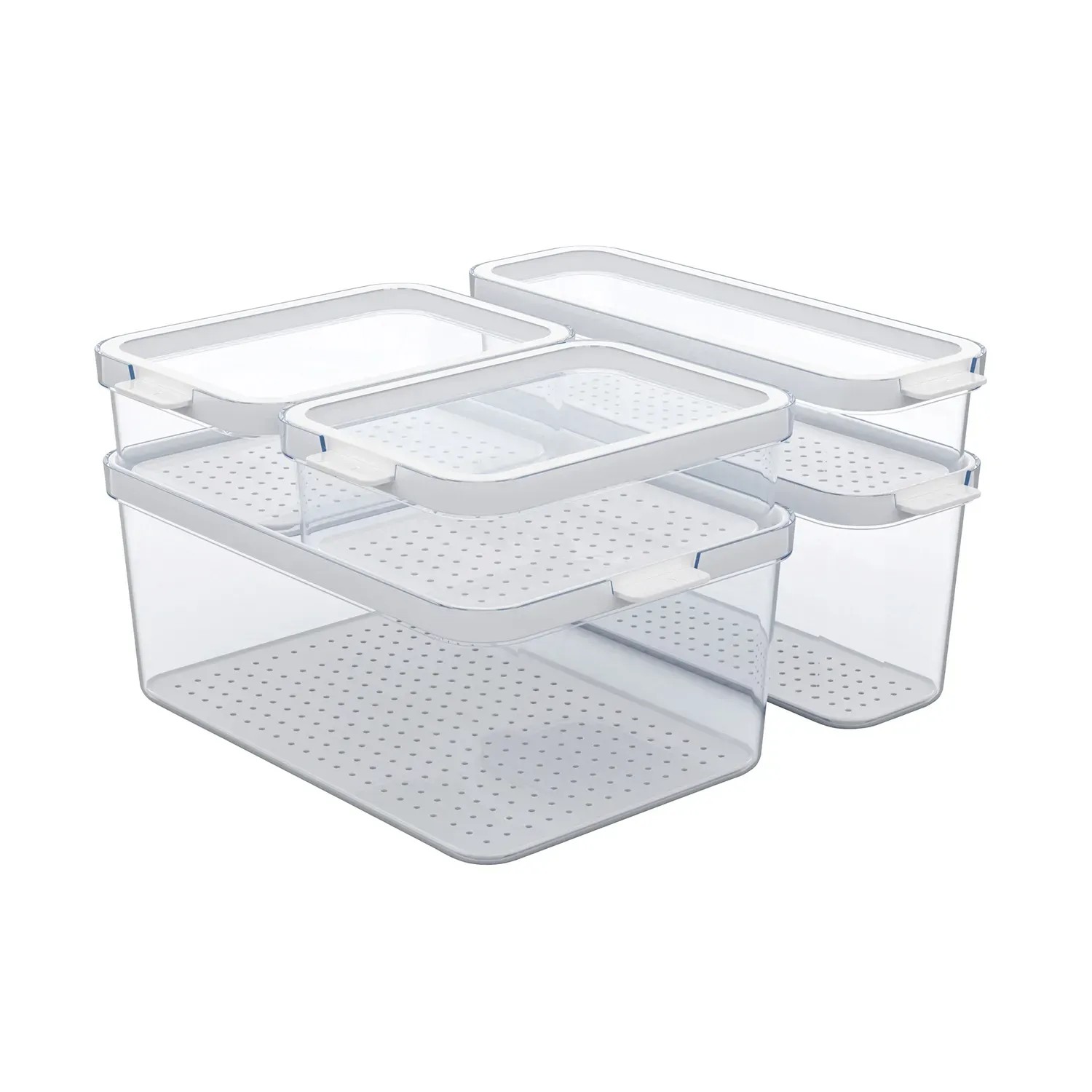 Rotho Kühlschrankorganizer-Set Cauma Transparent 5-teilig