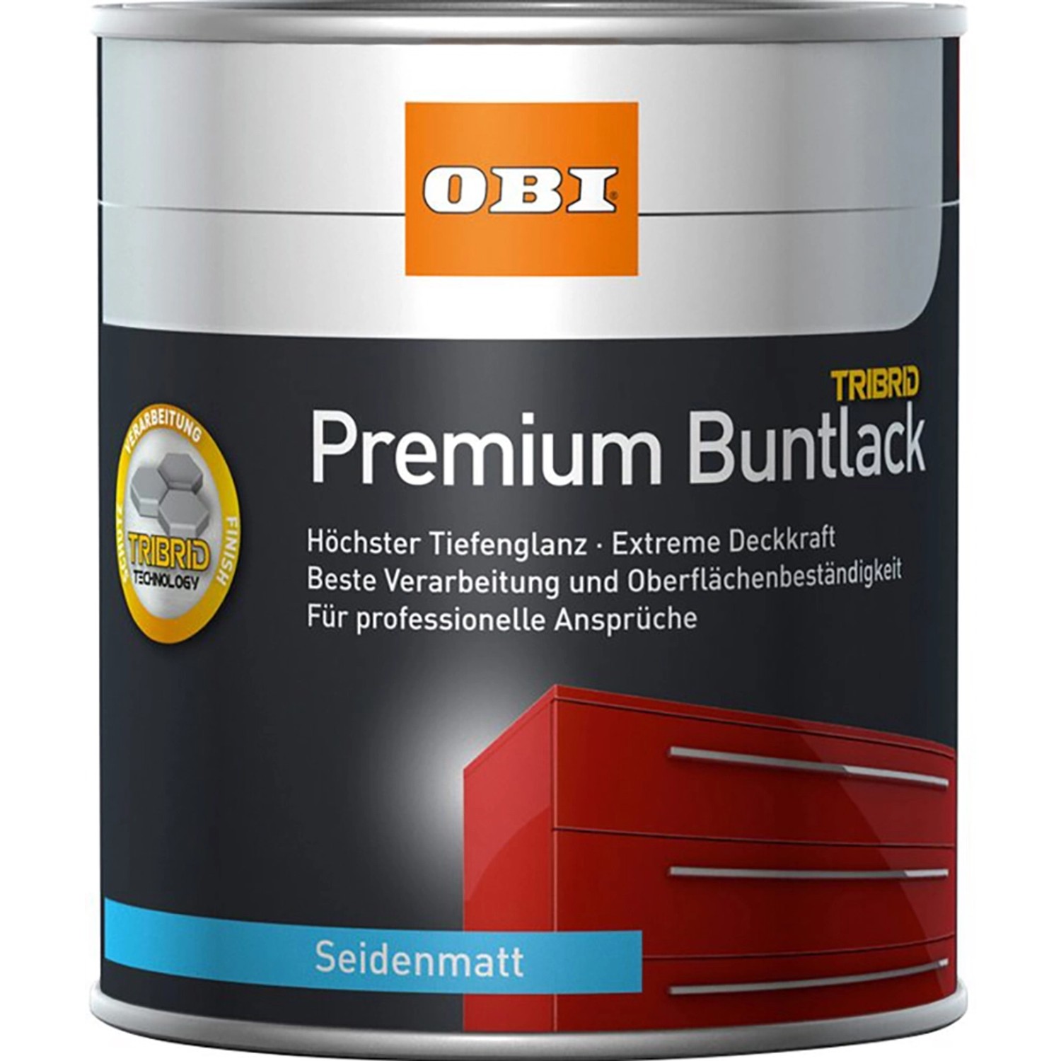 OBI Premium Buntlack Tribrid Salbeigrün Seidenmatt 375 ml