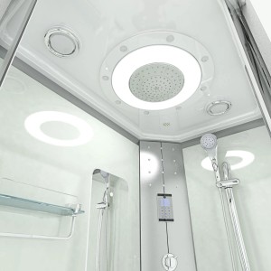 AquaVapore Duschkabine D60-70T2L 120x80 cm mit Regendusche, Handbrause und Bedienfeld.