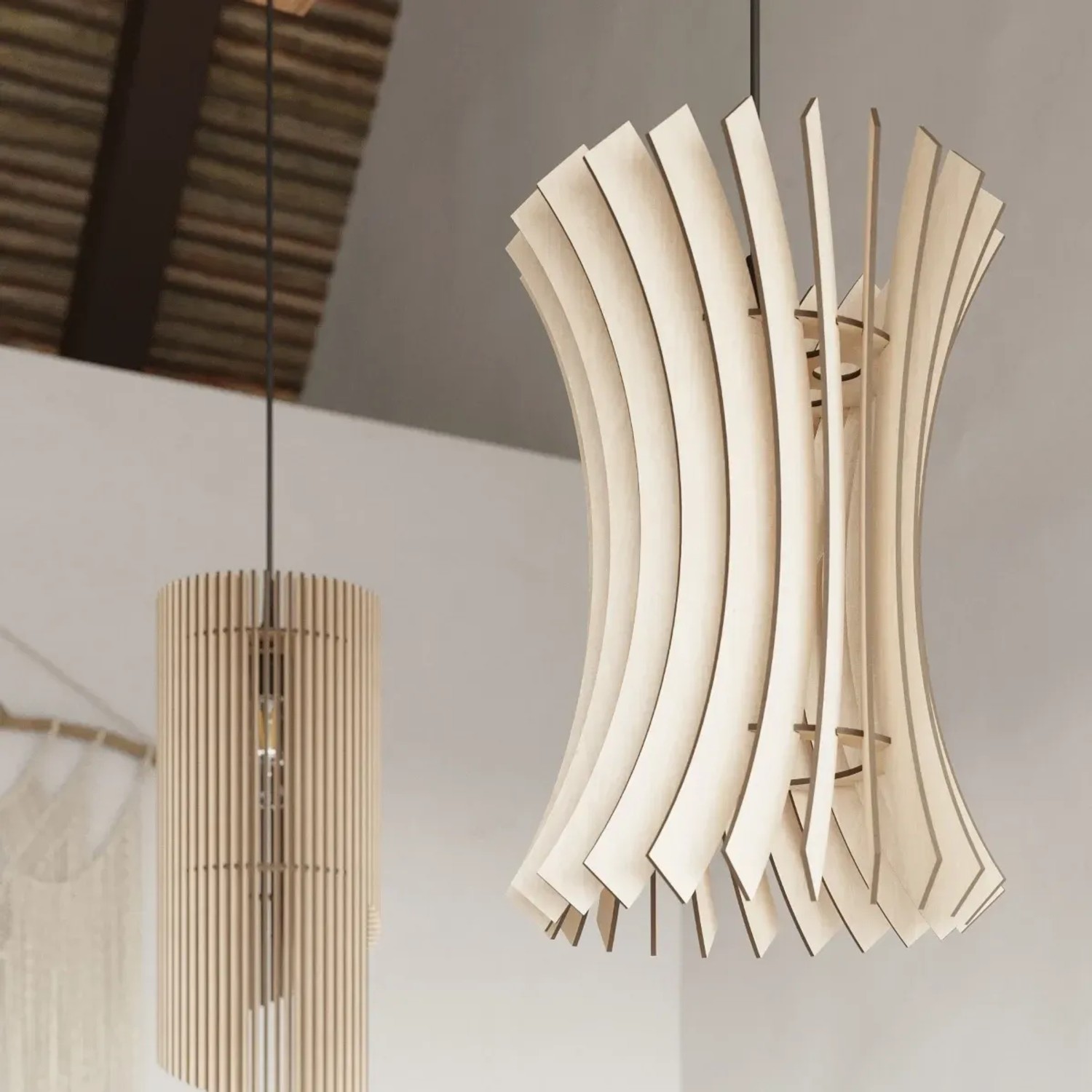 Sollux Lighting Hängeleuchte Alexia aus Holz, skandinavisches Design für Lampen & Leuchten.