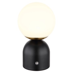 Globo Tischleuchte Julsy, schwarz matt, 21 cm, LED-Tischleuchte mit Touchdimmer.