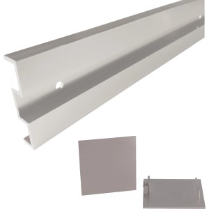 Novadoors Abstandset Nova 406 für Glastüren, zur Vergrößerung des Wandabstands, inklusive Endkappen.