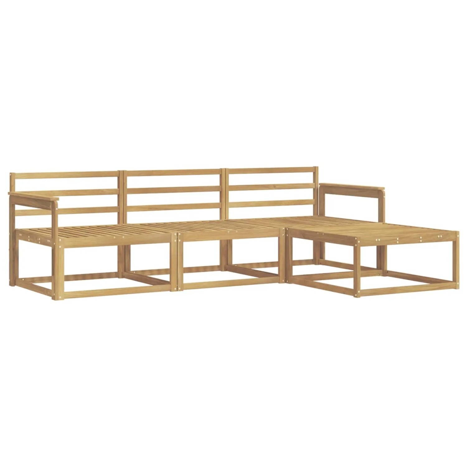 vidaXL Outdoor-Sofagarnitur 4 Stk Weiß 249,5 x 162,5 x 73 cm 3386258