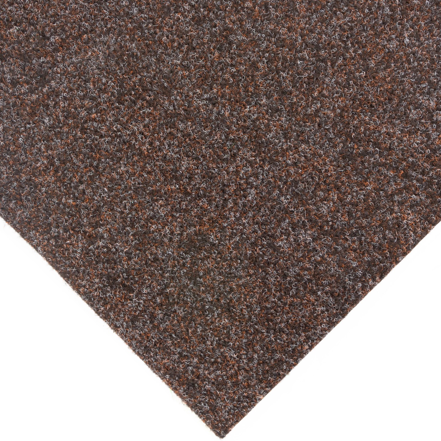 Nahaufnahme des braun-grünen Primaflor Rasenteppichs 1,33x12,50m. Kunstrasen für Balkon und Terrasse.