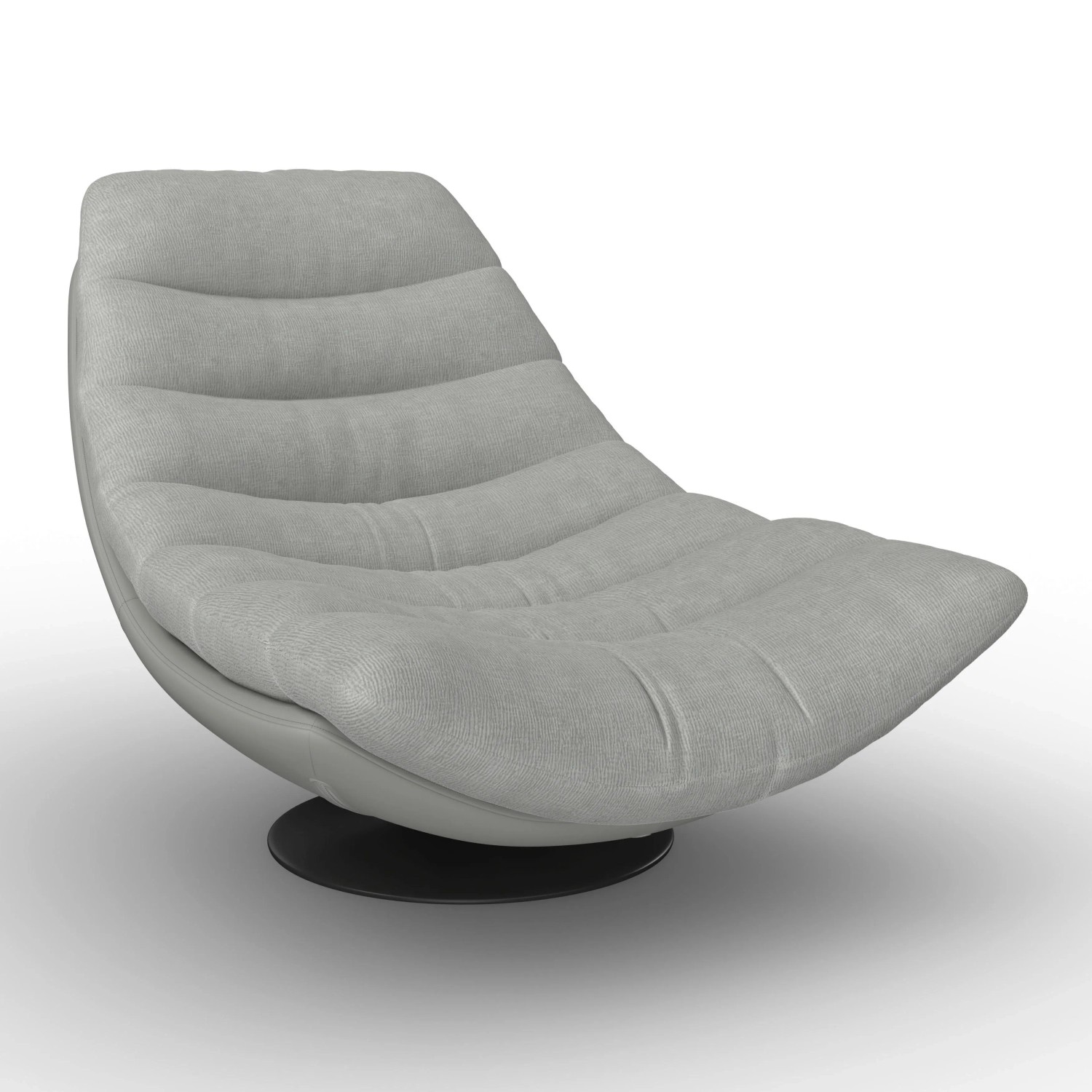Bessagi Home Sessel Lena Grau Struktursamt/Lederlook