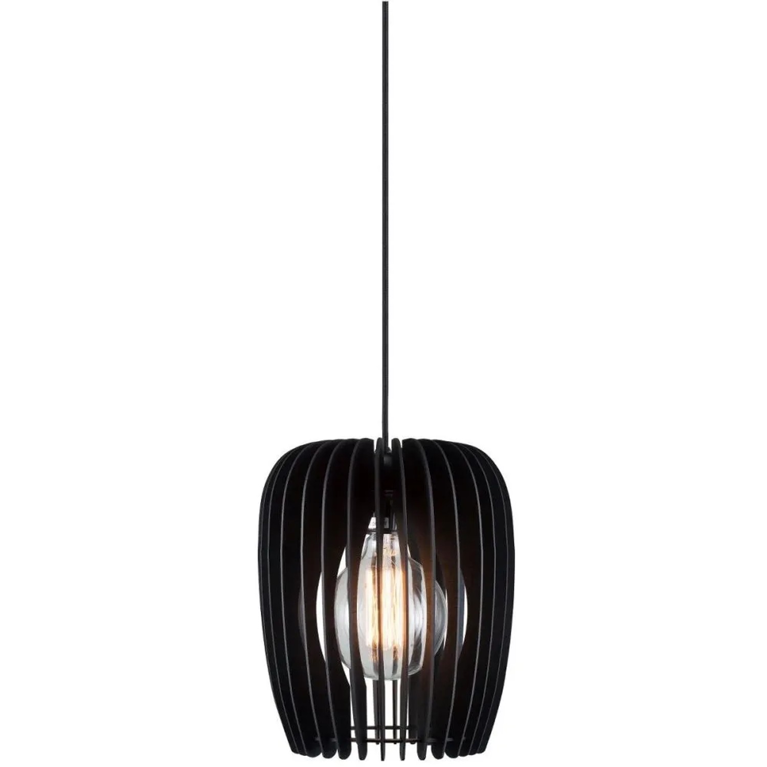 Nordlux Pendelleuchte Tribeca 24 Schwarz Holz E27