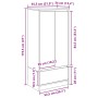 vidaXL Schrank mit Schublade Weiß 55,5x34x119,5 cm Holzwerkstoff 861643_13