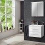 Fackelmann Spiegelschrank B.Perfekt, 60 cm, weiß, mit Softclose-Türen und Aufsatzleuchte im Badezimmer.