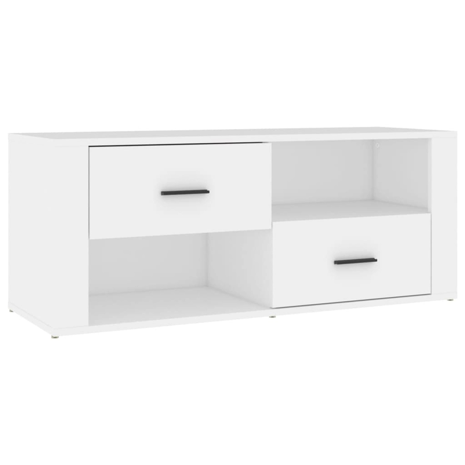 vidaXL TV-Schrank Weiß 100x35x40 cm Holzwerkstoff 823099