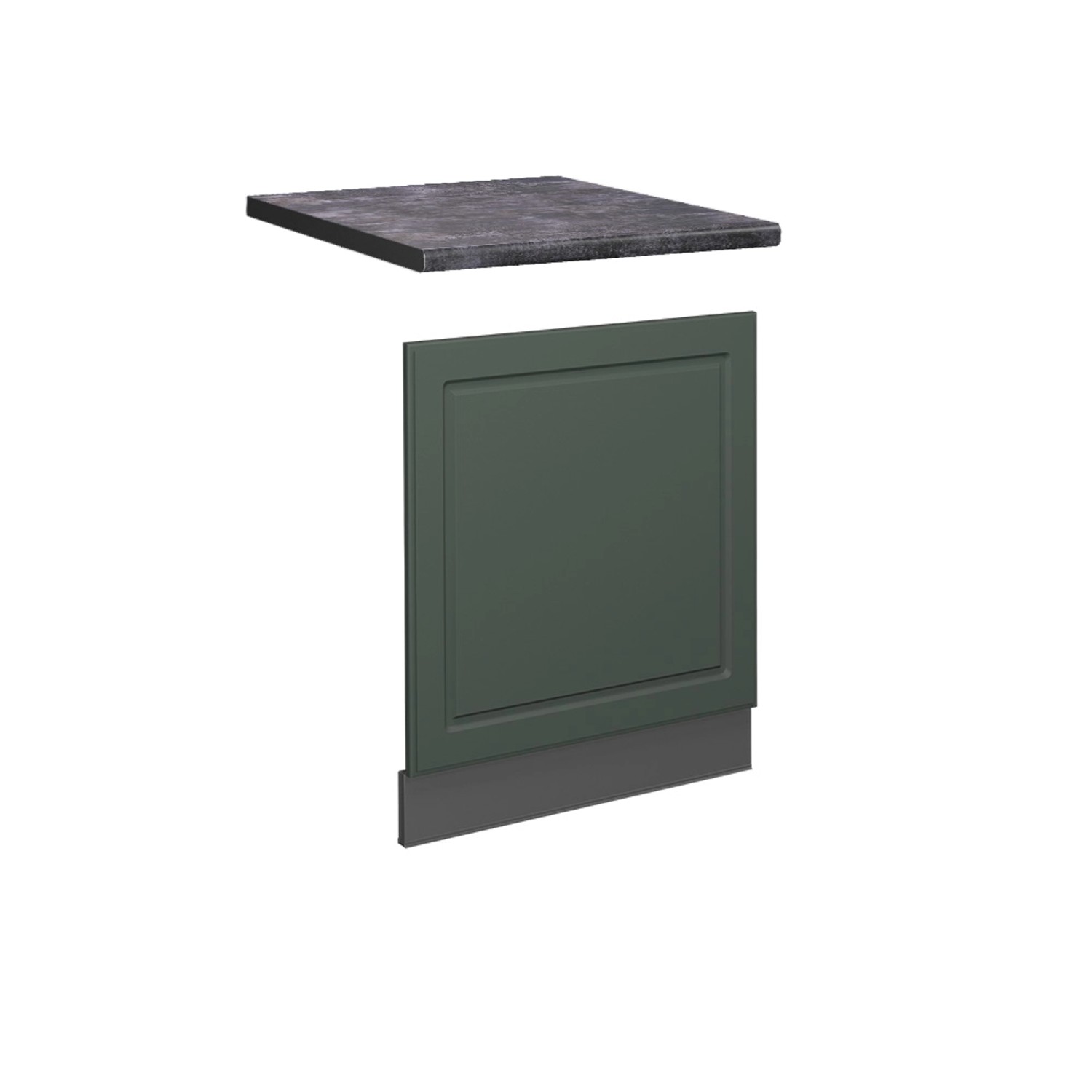 Vicco Frontblende Fame-Line Grün-Gold Landhaus/Anthrazit 60 cm AP Anthrazit