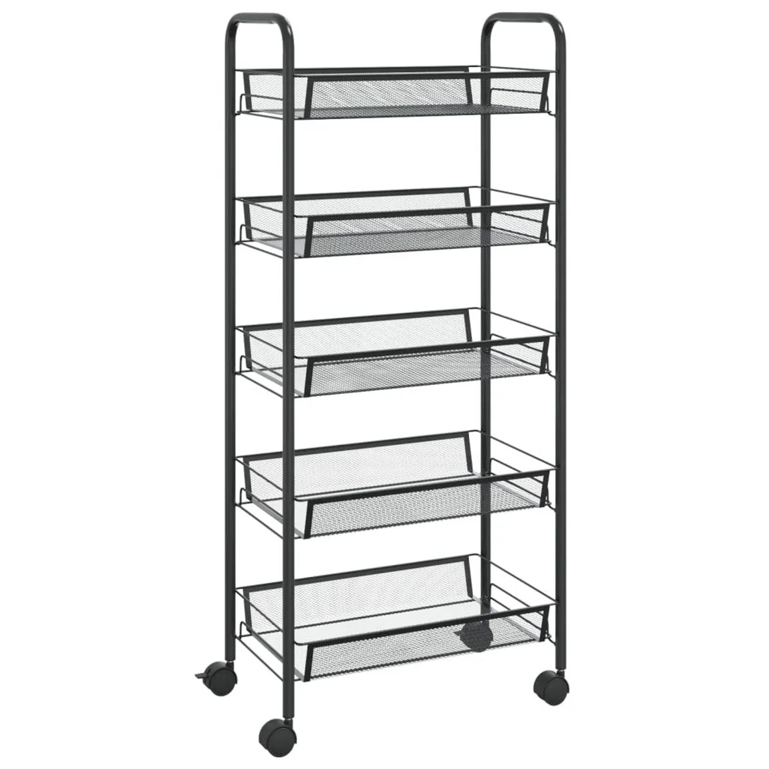 vidaXL Küchenwagen 5 Etagen Schwarz 46x26x105 cm Eisen 336328