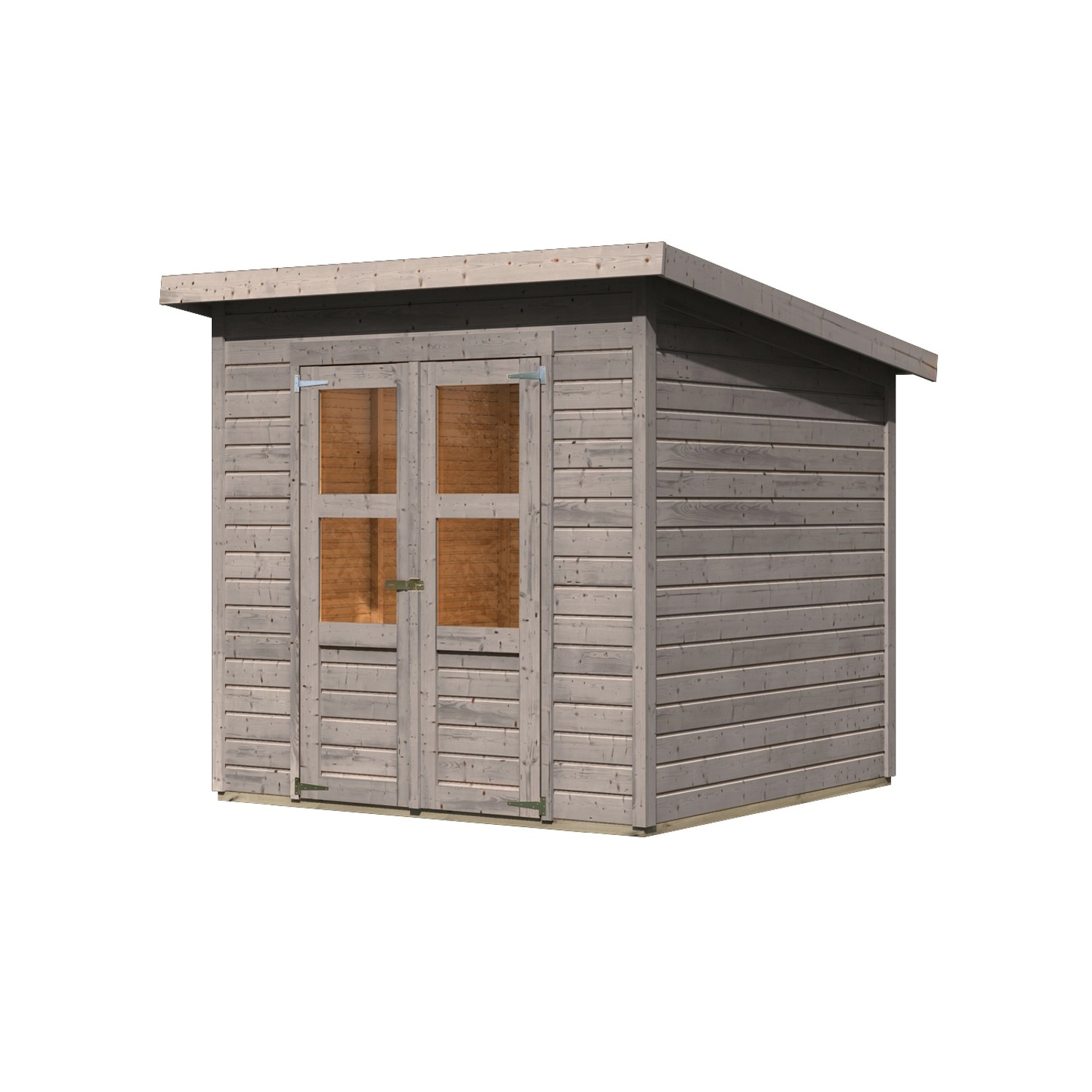 Karibu Gartenhaus Vellinge 4 Vorvergraut 219 x 208 x 210 cm günstig online kaufen