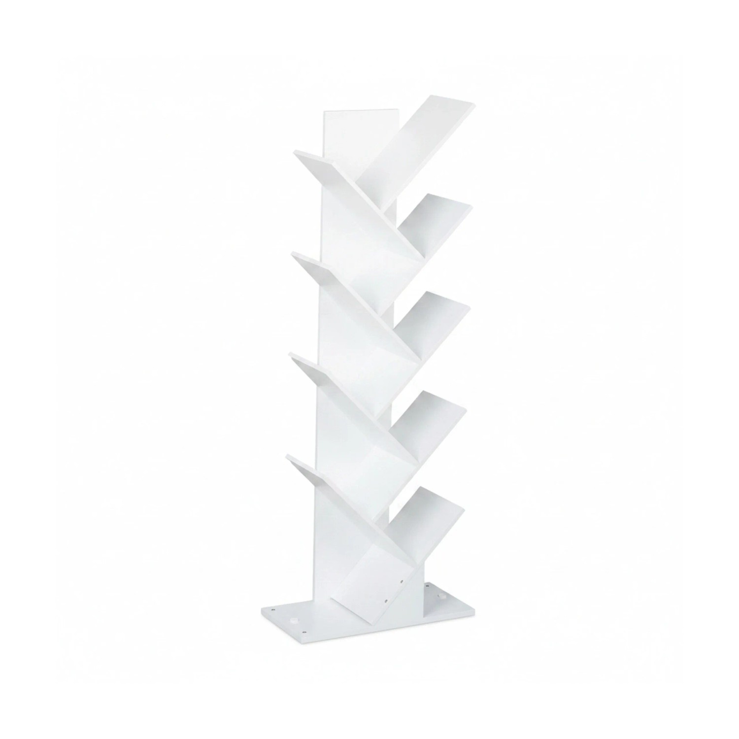 Relaxdays Bücherregal Spanplatte 9 Ebenen mit Wandbefestigung 138 cm x 51 cm x 25 cm 11,3 kg
