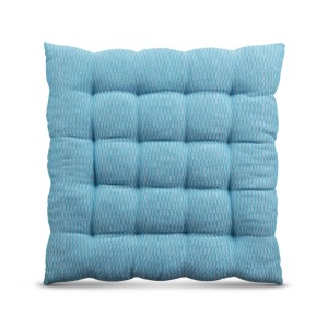 Bestlivings Stuhlkissen Lissabon, 40x40 cm, türkis. Sitzkissen mit Punktsteppung für Stuhl oder Gartenstuhl.