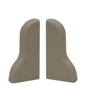 Weiße Endkappen für MDF Classic 40 Sockelleisten, Zubehör für Laminat & Parkett.