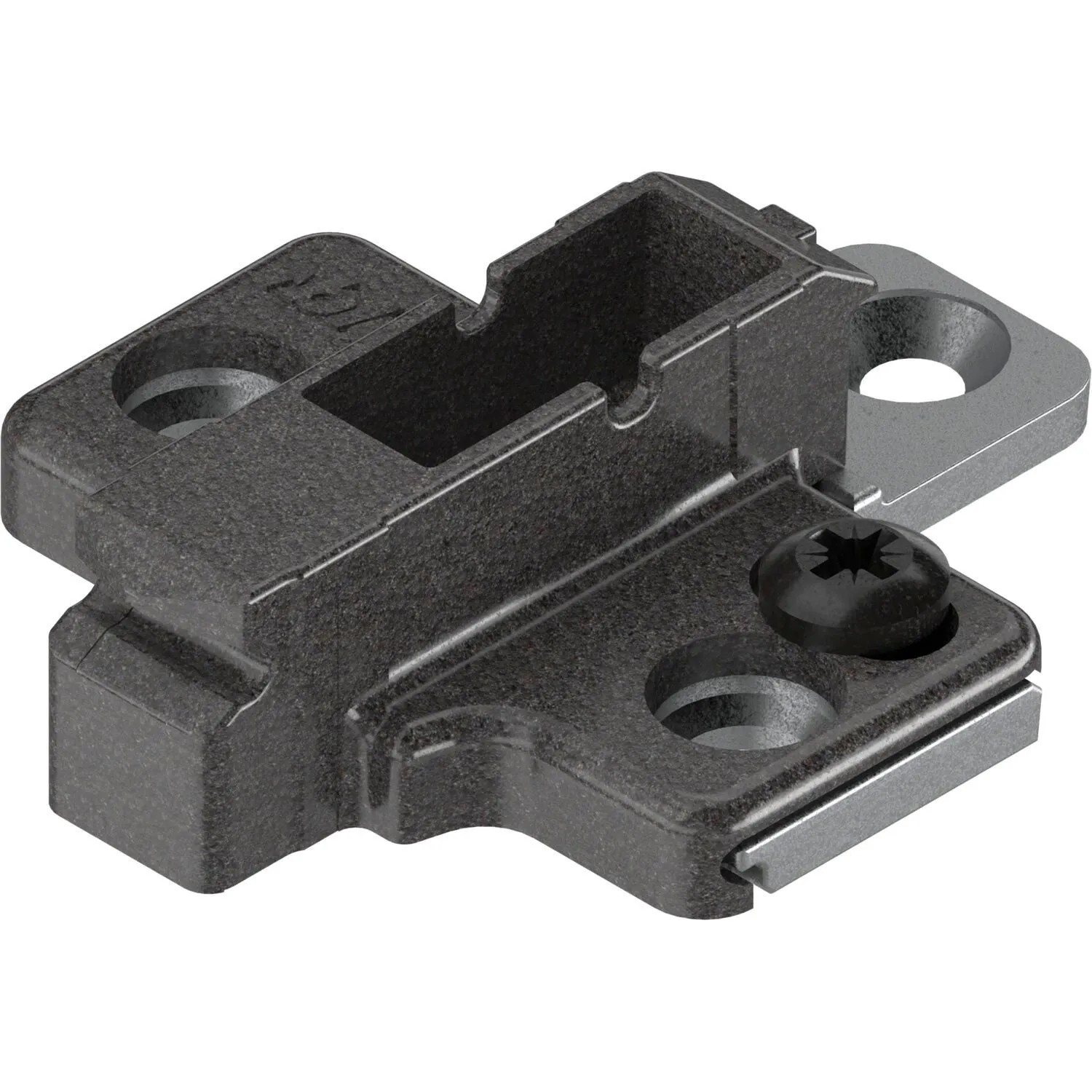 Blum Kreuzmontageplatte Clip Onyx Zink Systemschrauben Distanz 6 mm